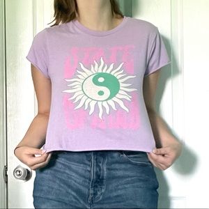 purple celestial designed graphic tee